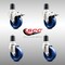 Service Caster 4 Inch 316SS Solid Poly Swivel 1-7/8 Inch Expanding Stem Caster Lock Brake, 2PK SCC-SS316TTLEX20S414-SPUS-2-S-2-178 - alternate 5